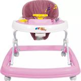 Andador Musical Infantil Baby Rosa/ Branco - Styll Baby