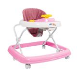 Andador Regulável Para Bebês Com Som Rosa Até 13kg Styll