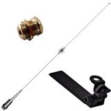 Antena Móvel Dual Band 86cm Ap0191 Suporte Caminhonete S10 Hilux Ranger Strada L200 Saveiro Montana Lona Marítima - Steelbras
