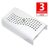 Anti Mofo Eletrônico R14 110V kit 3 unid. Branco Repel Mofo, Anti-Ácaro e Fungos, Desumidificador Capte