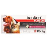 Antiparasitário Konig 4 comprimidos Basken Plus 20 para Cães e Gatos - Koning