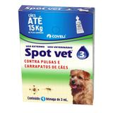 Antipulgas E Carrapatos Coveli Spot Vet 3 Para Cães Até 15kg 3ml 1 Bisnaga