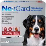 Antipulgas e Carrapatos NexGard 136 mg para Cães de 25,1 a 50 Kg com 1 Tablete - Merial