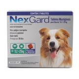 Antipulgas e Carrapatos Nexgard 3,0gr Merial p/ Cães de 10,1 a 25kg - 3 Tabletes Mastigáveis - Boehringer ingelheim