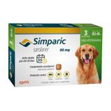 Antipulgas Simparic 80 mg para cães 20,1 a 40 kg - Zoetis