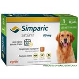 Antipulgas simparic cães 20,1 a 40kg 1 comp. 80mg avulso