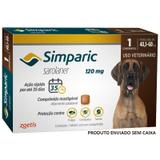 Antipulgas simparic cães 40,1 a 60kg 1 comp. 120mg avulso