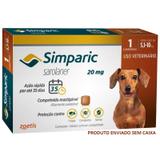 Antipulgas simparic cães 5,1 a 10kg 1 comprimido 20mg avulso