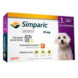 Antipulgas Zoetis Simparic 10mg para Cães 2,6 a 5Kg - 1 Comprimido