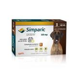 Antipulgas Zoetis Simparic 120mg para Cães 40 a 60 Kg - 3 Comprimidos