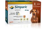 Antipulgas Zoetis Simparic 20 Mg Para Cães 5,1 A 10 Kg - Com 3 comprimidos