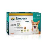 Antipulgas Zoetis Simparic 40 mg para Cães 10,1 a 20 Kg - 1 Comprimido