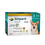 Antipulgas Zoetis Simparic 40 mg para Cães de 10,1 a 20 Kg