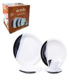 Ap De Jantar 20 Pcs Ceramica Bco/pto Azul - Issam