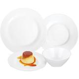 Aparelho de Jantar 16 Peças Duralex Vidro - Redondo Branco Opaline