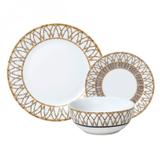 Aparelho de Jantar 18 Peças Super White Bamboo Rojemac Bege