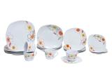 Aparelho de Jantar 20 Peças Aparelho de Jantar - Quadrado Porcelana Sofie