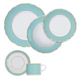 Aparelho De Jantar 20 Peças Branco E Azul Royal Tiffany Germer