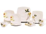 Aparelho de Jantar 20 Peças Casamiga Quadrado - Branco Porcelana Forte Di Marmi