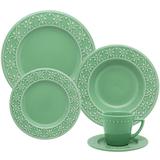 Aparelho De Jantar 20 Peças Mendi Sálvia Verde Oxford