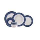 Aparelho de Jantar 30 Peças Cilíndrica Azul - Porcelana Schmidt