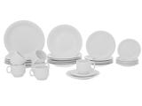 Aparelho de Jantar 30 Peças Porcelarte Cerâmica - Redondo Branco 004/30