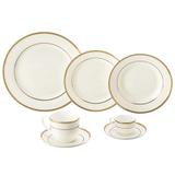 Aparelho de jantar 42 peças em porcelana Gold Wolff 25046
