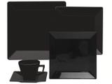 Aparelho de Jantar 42 Peças Oxford Porcelana - Quadrado Preto Quartier Black