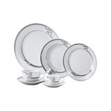Aparelho De Jantar 42 Peças Porcelana Cinza Super White Wolff