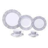 Aparelho De Jantar 42Pc De Porcelana New Bone Zigzag Mail Box - 8149 - Lyor