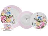 Aparelho de Jantar Chá 30 Peças Casambiente - Porcelana Redondo Colorido Mirabel