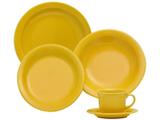 Aparelho de Jantar Chá 30 Peças Oxford - Cerâmica Redondo Amarelo Floreal Yellow