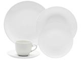 Aparelho de Jantar Chá Café 42 Peças Oxford - Porcelana Redondo Branco Coup White