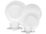 Aparelho de Jantar Chá Café 42 Peças Oxford - Porcelana Redondo Branco Moon FM42-8601