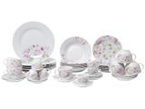 Aparelho de Jantar Chá e Café 42 Peças - Porcelana Redondo Anabelle