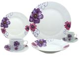 Aparelho de Jantar Chá e Café 42 Peças - WordColletion Porcelana Redondo Branco Loly