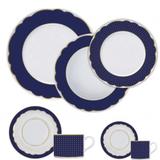 Aparelho de Jantar, Chá e Café Versa Brasilia Royal Blue 42 pcs Porcelana Germer