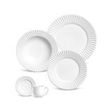 Aparelho de Jantar com 20 Peças Plissé Branco - Porto brasil