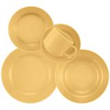 Aparelho De Jantar Donna 30 Peças Cerâmica Amarelo Am35-5014 Biona