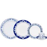 Aparelho de Jantar e Café 30pc Lisboa Porcelana da Dynasty