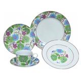Aparelho de Jantar e Chá 20pcs Flores Porcelana GME - Casambiente