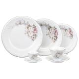 Aparelho de Jantar e Chá Porcelana Schmidt 30 pç - Dec. Vitória
