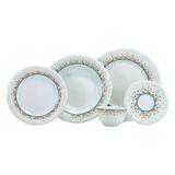 Aparelho de Jantar e Chá Porcelana Schmidt 30 Peças - Dec. Valentina