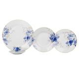 Aparelho De Jantar Fiore Blu 30 Peças Branco E Azul - L hermitage