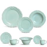 Aparelho de jantar flor de lis verde 42 pcs mais 6 bowls porto brasil
