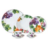 Aparelho De Jantar Fruit Wolff 42 Peças Porcelana Branco Frutas