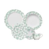 Aparelho De Jantar Germer Confetti Marine Porcelana 30 Peças Branco