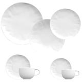 Aparelho De Jantar Germer Orgânico 42 Peças Porcelana Branco