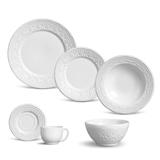 Aparelho de jantar madeleine branco 36 pcs porto brasil