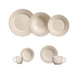 Aparelho de jantar madeleine cru 42 pcs porto brasil